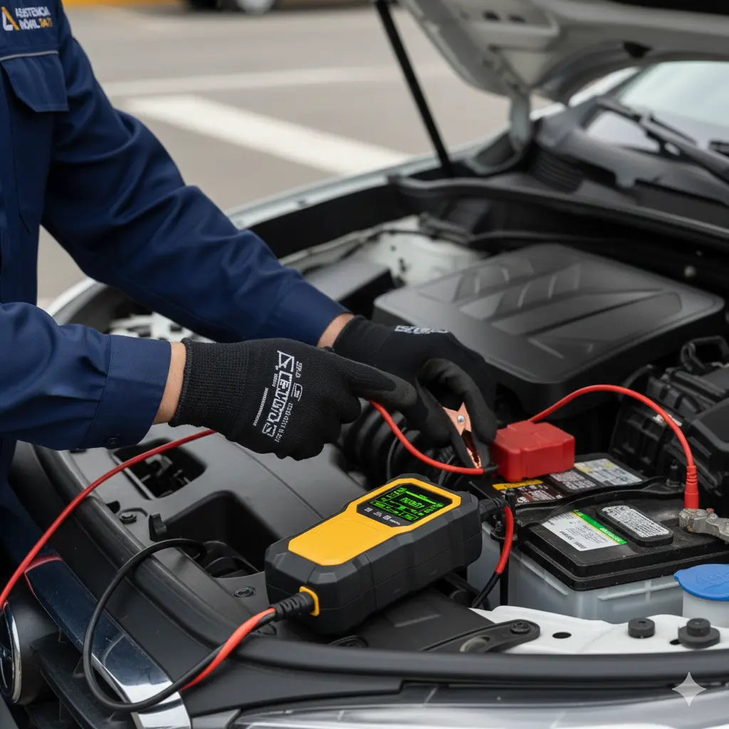 Arranque de batería de coche